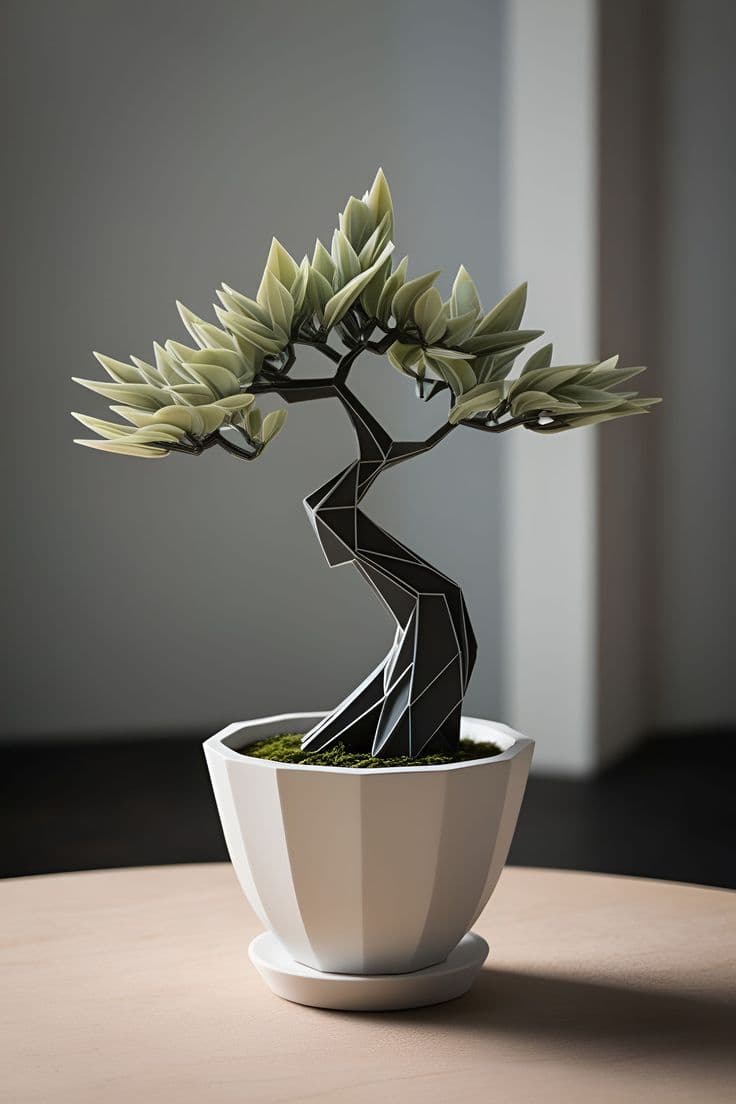 Bonsai geométrico moderno